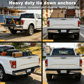 HUGALL mounted in truck bed overhead view showing factory-fit installation benefit