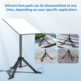 Hugener tripod anchor and guyline attachment illustrating wind stabilization benefit