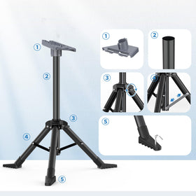 Hugener tripod height adjustment lock close-up for fast secure leveling benefit