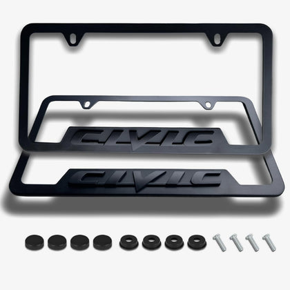 HUIANTS front frame mounted on a Civic showing sleek finish and improved appearance