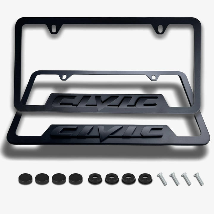 HUIANTS front frame mounted on a Civic showing sleek finish and improved appearance