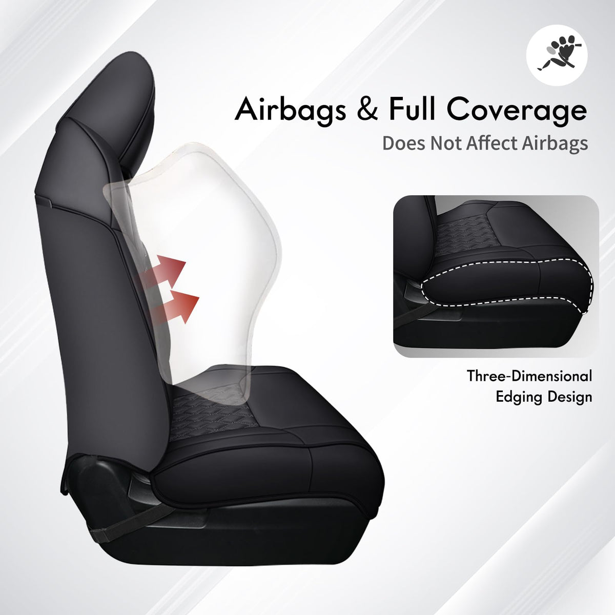 Huidasource headrests covered detail showing full coverage and uniform look