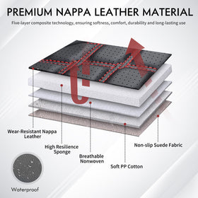 Huidasource seat cover installed in Silverado interior enhancing look and durability