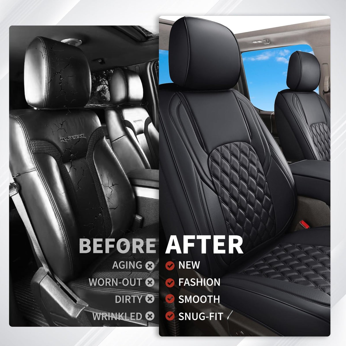 Huidasource seat in vehicle lifestyle demonstrating improved look and everyday durability