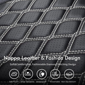 Huidasource stitched diamond pattern close-up showing premium texture and durability
