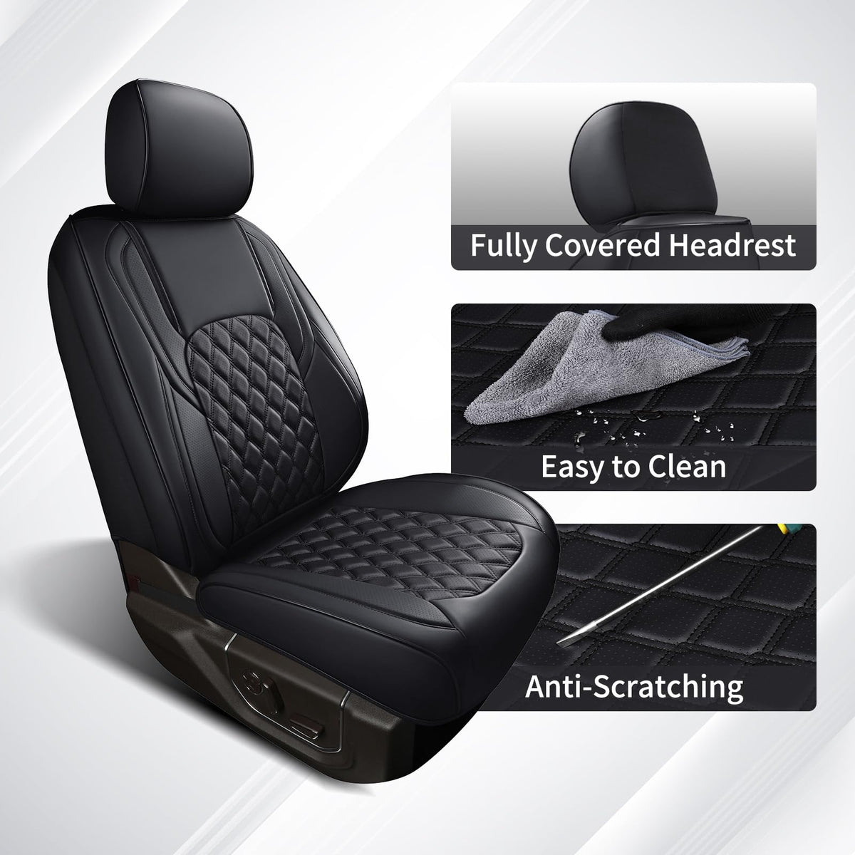 Huidasource perforated center panel close-up showing breathable faux-leather and ventilation