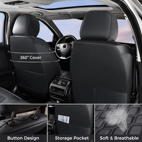 Huidasource rear 60/40 split seat covers on Wrangler JK protecting upholstery and allowing split-fold