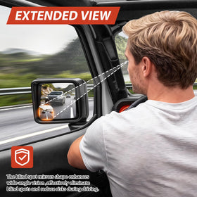 Huidnnas mirror being tilted to adjust angle, improved blind-spot coverage
