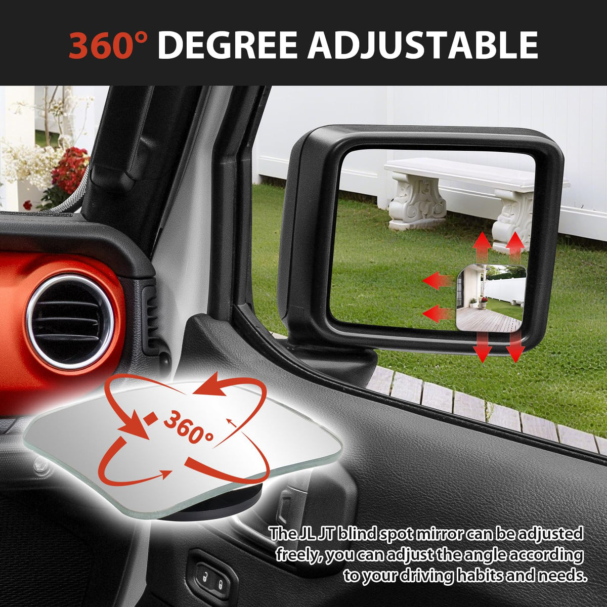 Huidnnas mirror visible while driving, shows enhanced lane awareness benefit