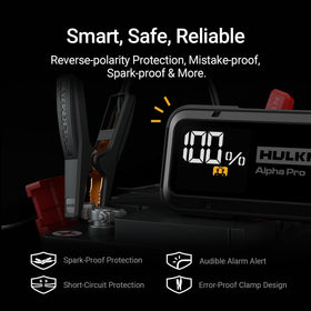 Hulkman Alpha Pro accessories laid out showing included cables and carrying pouch