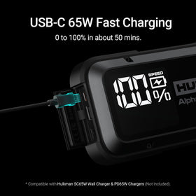 Hulkman Alpha Pro USB-C PD port demonstrating fast 65W charging convenience
