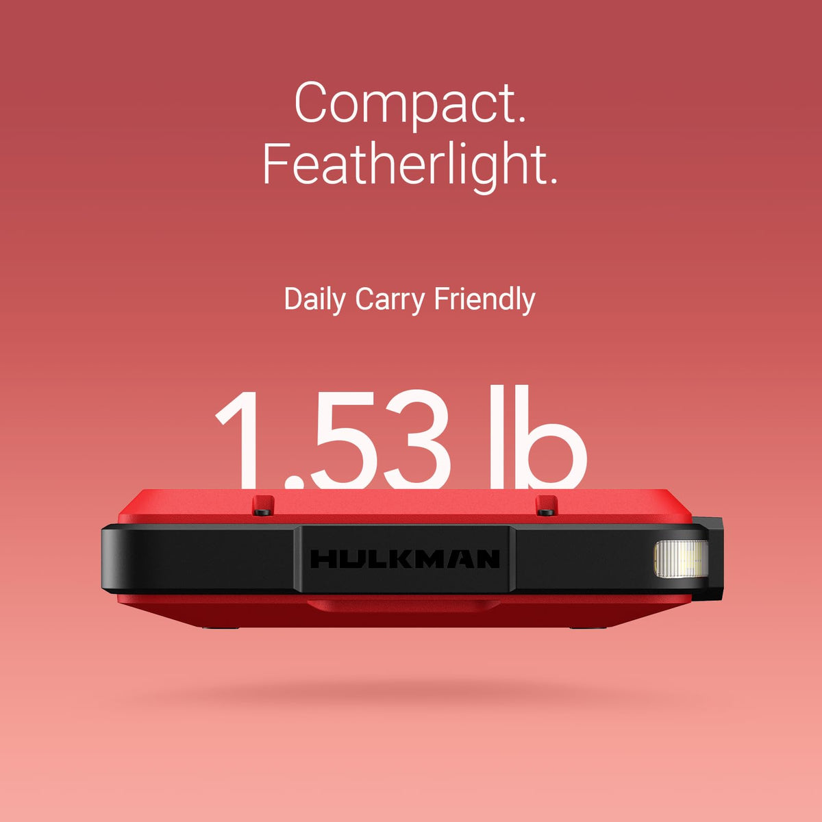 Hulkman Alpha Ultra Red flashlight on in SOS mode providing emergency lighting