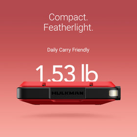 Hulkman Alpha Ultra Red flashlight on in SOS mode providing emergency lighting