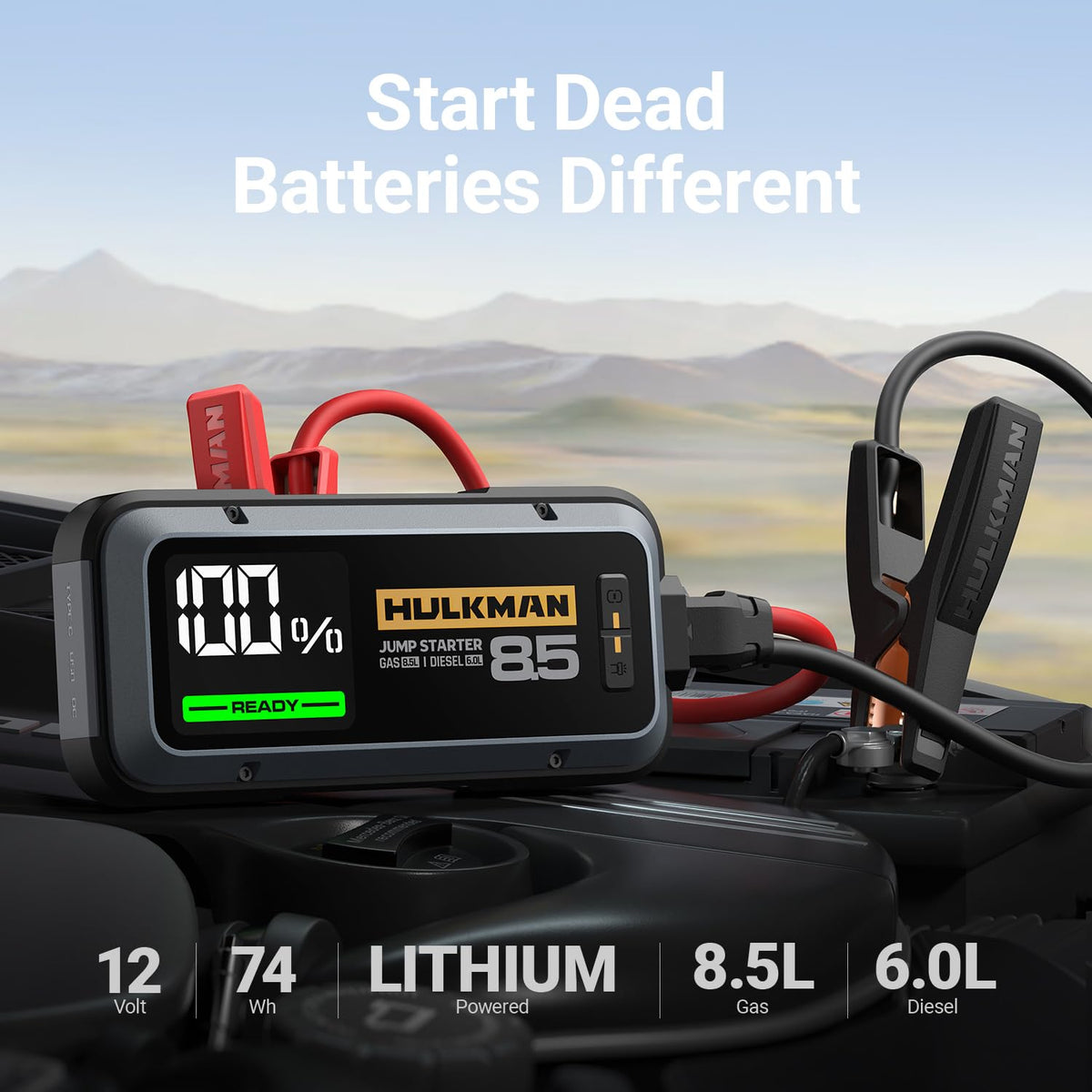 Hulkman Alpha85 smart display closeup showing clear status and error alerts benefit safety