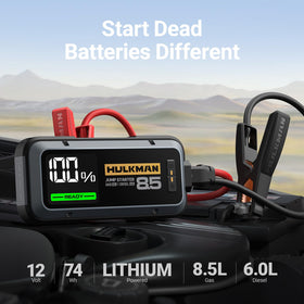 Hulkman Alpha85 smart display closeup showing clear status and error alerts benefit safety