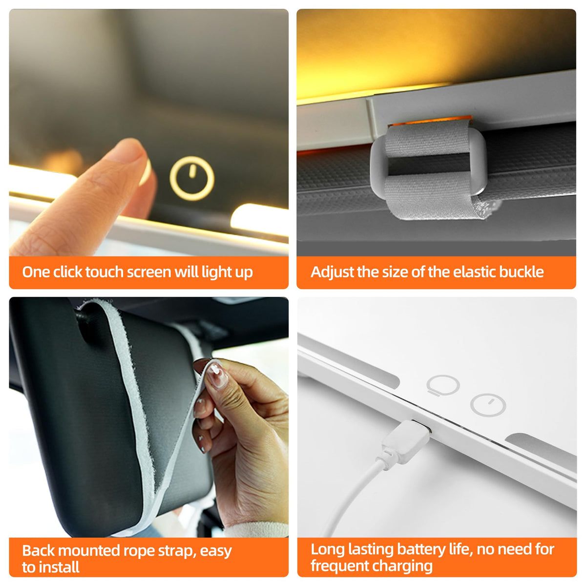 HUMBEST mirror held in hand showing compact size and portability advantage