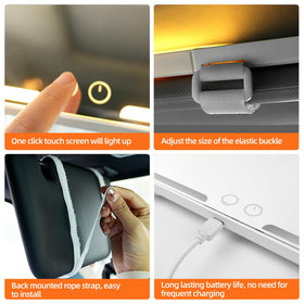 HUMBEST mirror held in hand showing compact size and portability advantage