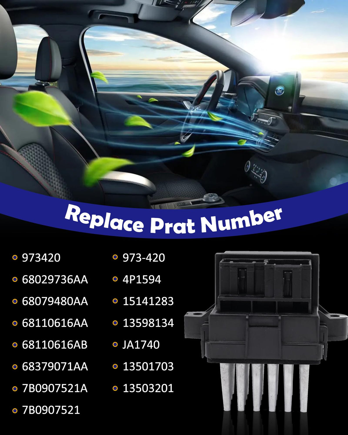 Humoony resistor installed under dashboard demonstrating straightforward replacement
