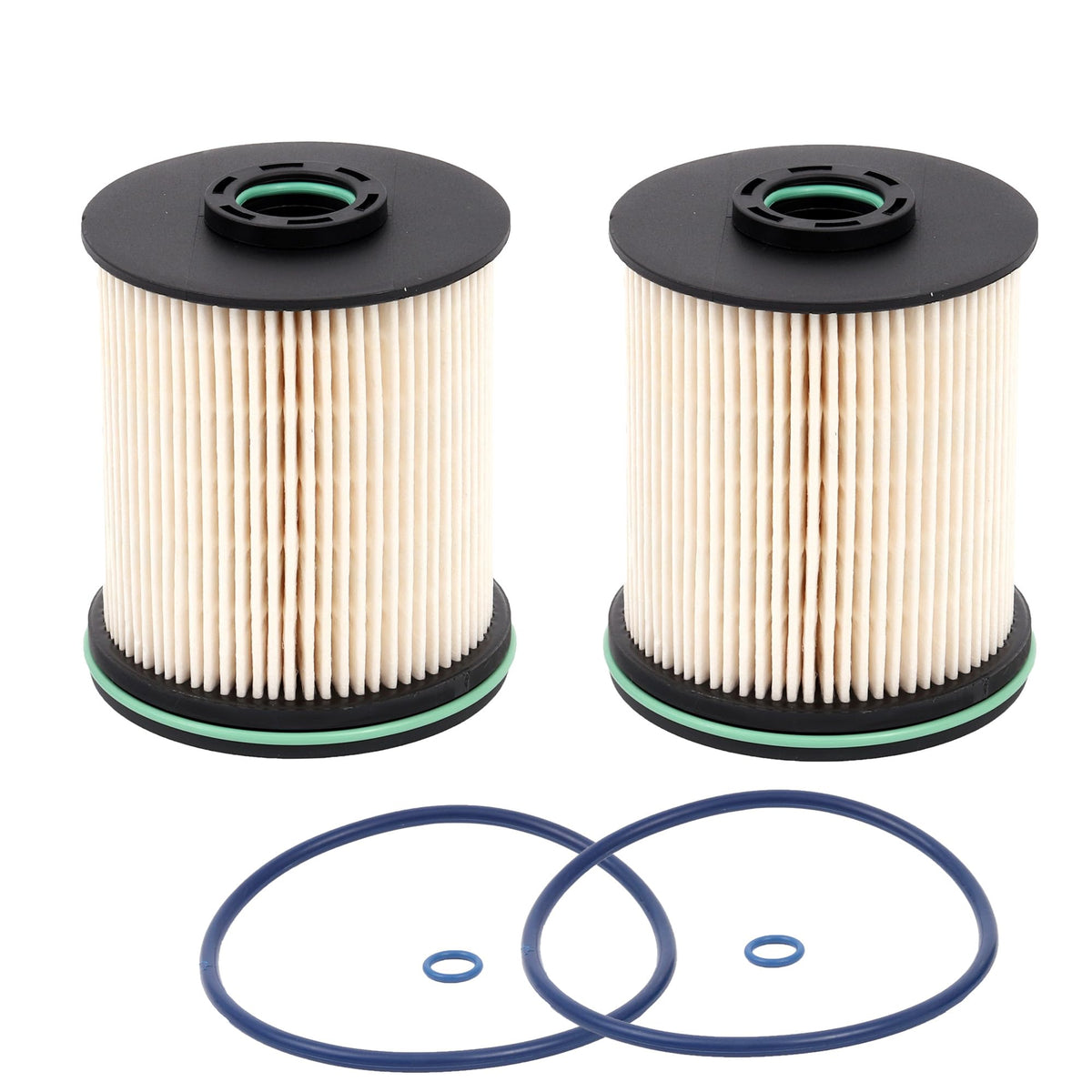 Humoony front view of TP1015 fuel filter showing fit and shape for easy replacement