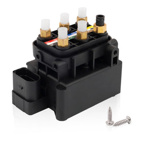 Humoony valve block front view showing ports and compact design benefit