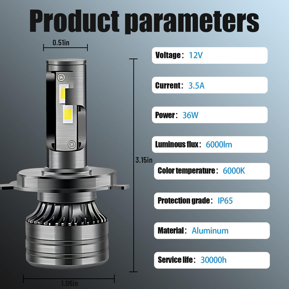 HUOKEDS comparison lighting showing halogen versus LED beam clarity