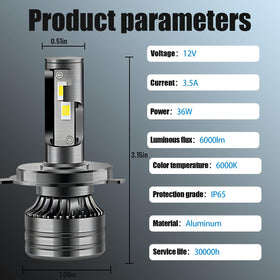 HUOKEDS comparison lighting showing halogen versus LED beam clarity