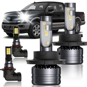 HUOKEDS front view installed on Ford F150 showing brighter road visibility