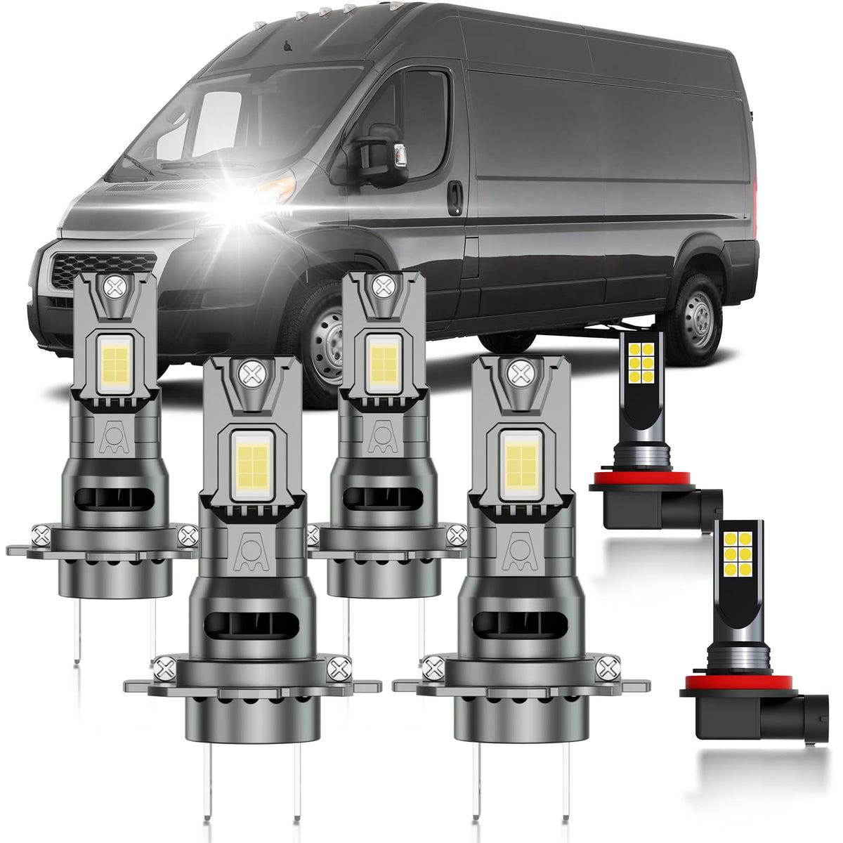 HUOKEDS front packaging showing the bulb kit and clear fitment information