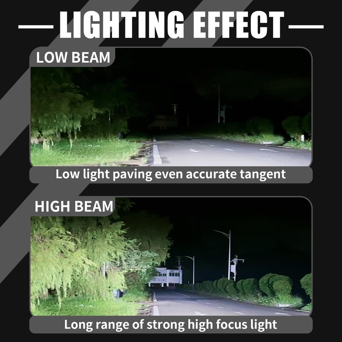 HUOKEDS multi-beam bulb installed in Ford F150 headlight improving visibility