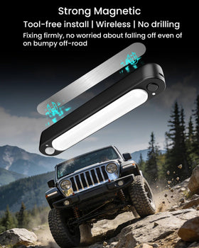 HUOYANGUANG magnetic base attached to vehicle roof for secure mounting