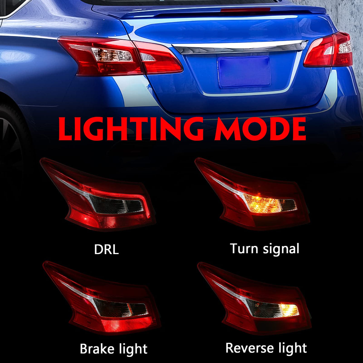 Huray tail light backside connector view showing OEM plug for easy installation benefit