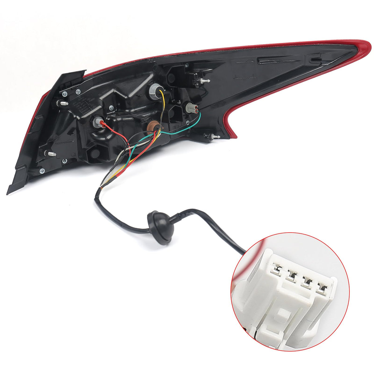 Huray tail light next to ruler showing dimensions and mounting points benefit: verifies fitment