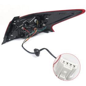 Huray tail light next to ruler showing dimensions and mounting points benefit: verifies fitment