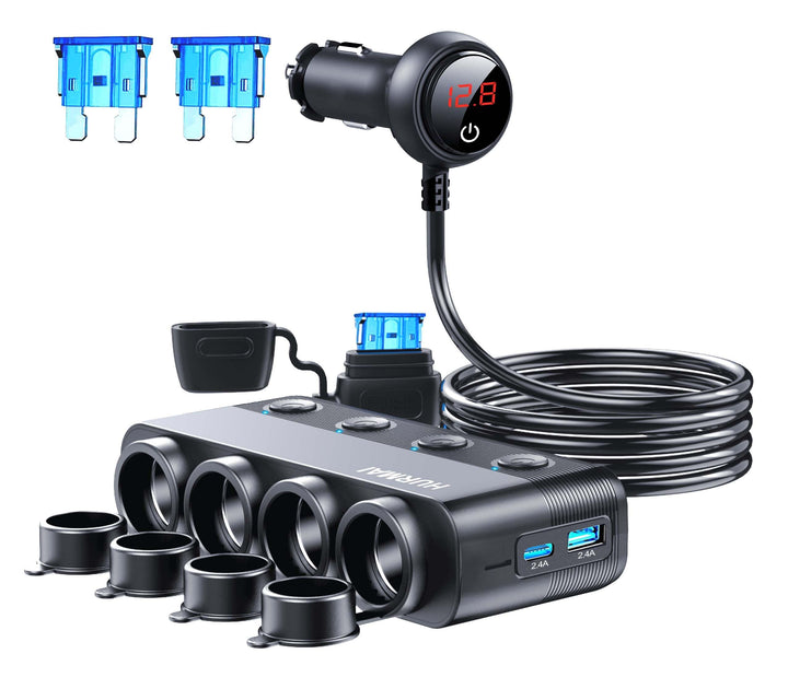 HURMAI front view of adapter showing ports benefits organized charging