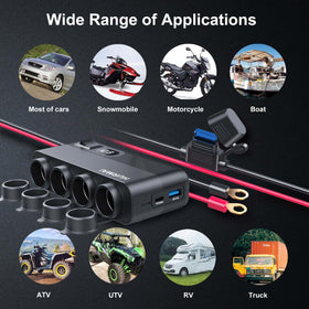 HURMAI installed in car trunk powering fridge and dash cam for travel convenience