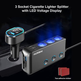 HURMAI powering phone, dash cam and mini fridge to show simultaneous use benefits