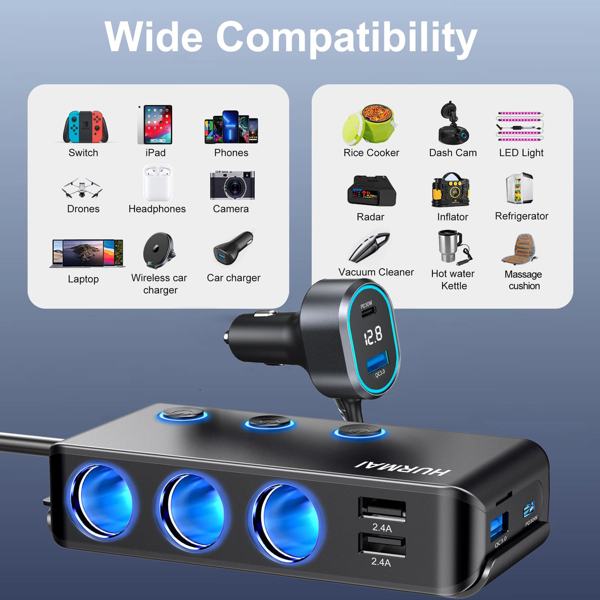 HURMAI held in hand for scale to show compact size and portable convenience