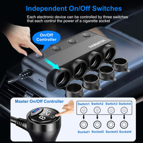 HURMAI individual socket switches detail for easier device control and safety