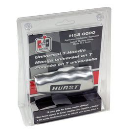 Hurst T-handle brushed aluminum close-up displaying durable finish