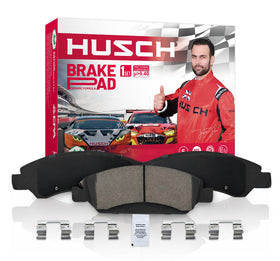 HUSCH front brake pads kit front view showing fitment benefit