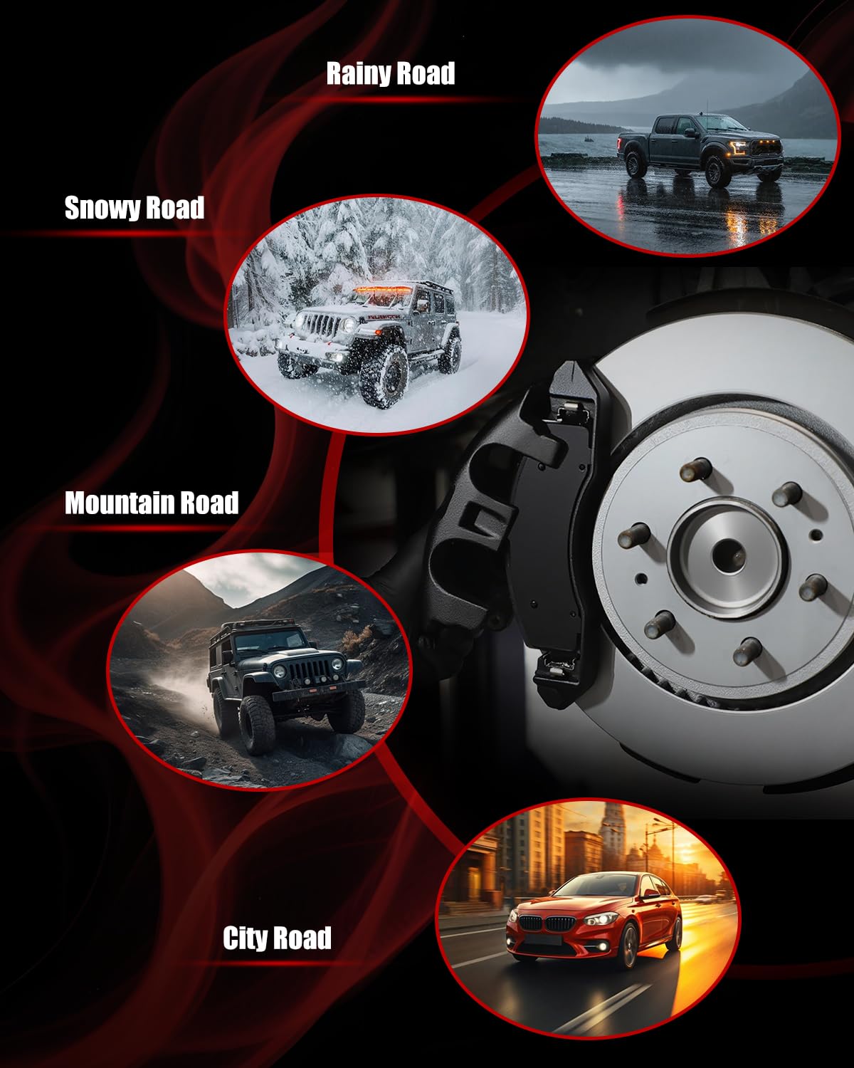 HUSCH-equipped Nissan driving on road for reliable everyday stopping