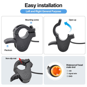 HUSETOO clamp mount detail showing secure bolt clamp for stable handlebar fit