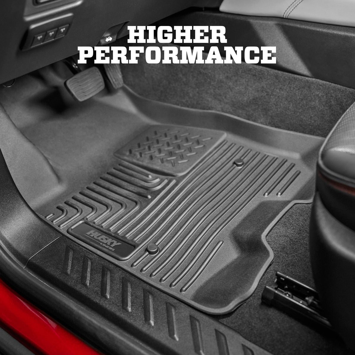 Husky Liners close-up tread texture for secure traction and no-slip benefit