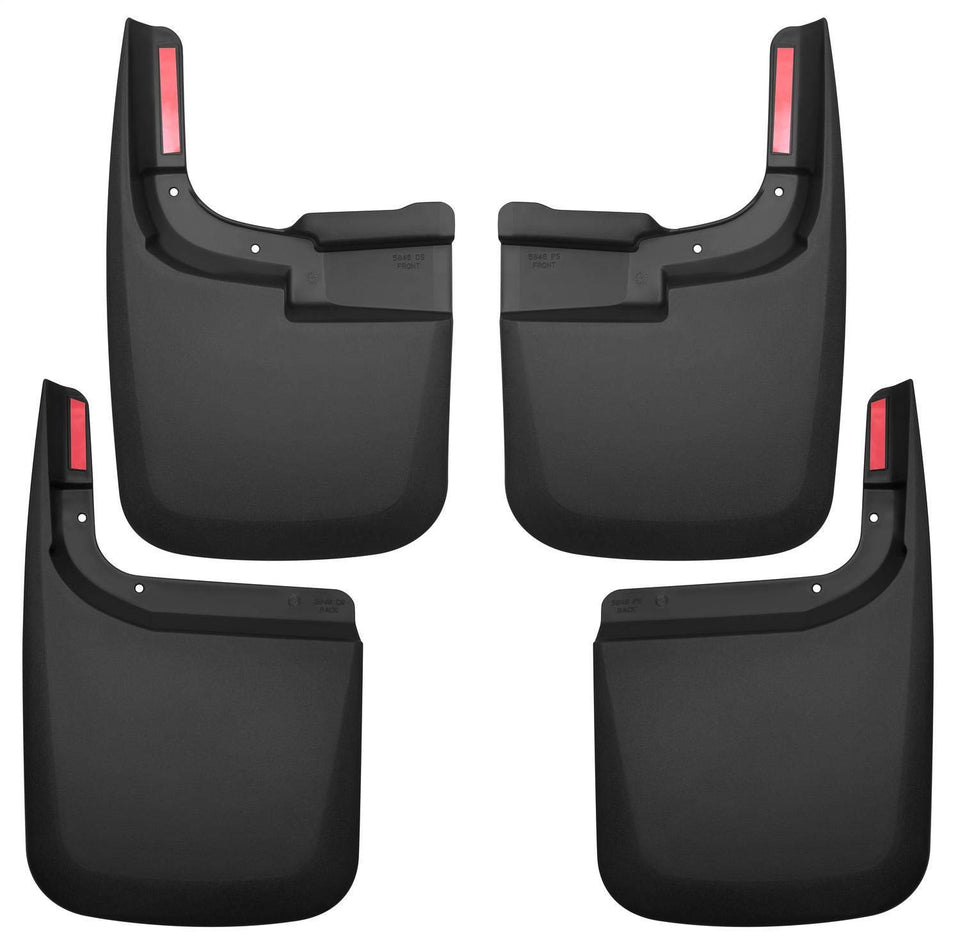 Husky Liners rear mud guards front view showing clean factory-fit and stylish protection