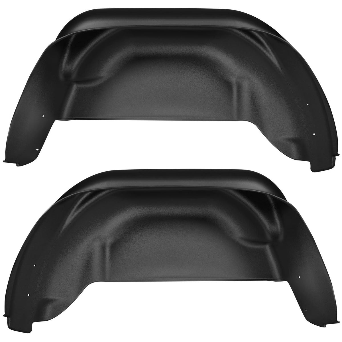 Husky Liners front packaging view showing two black rear wheel well guards protecting vehicle