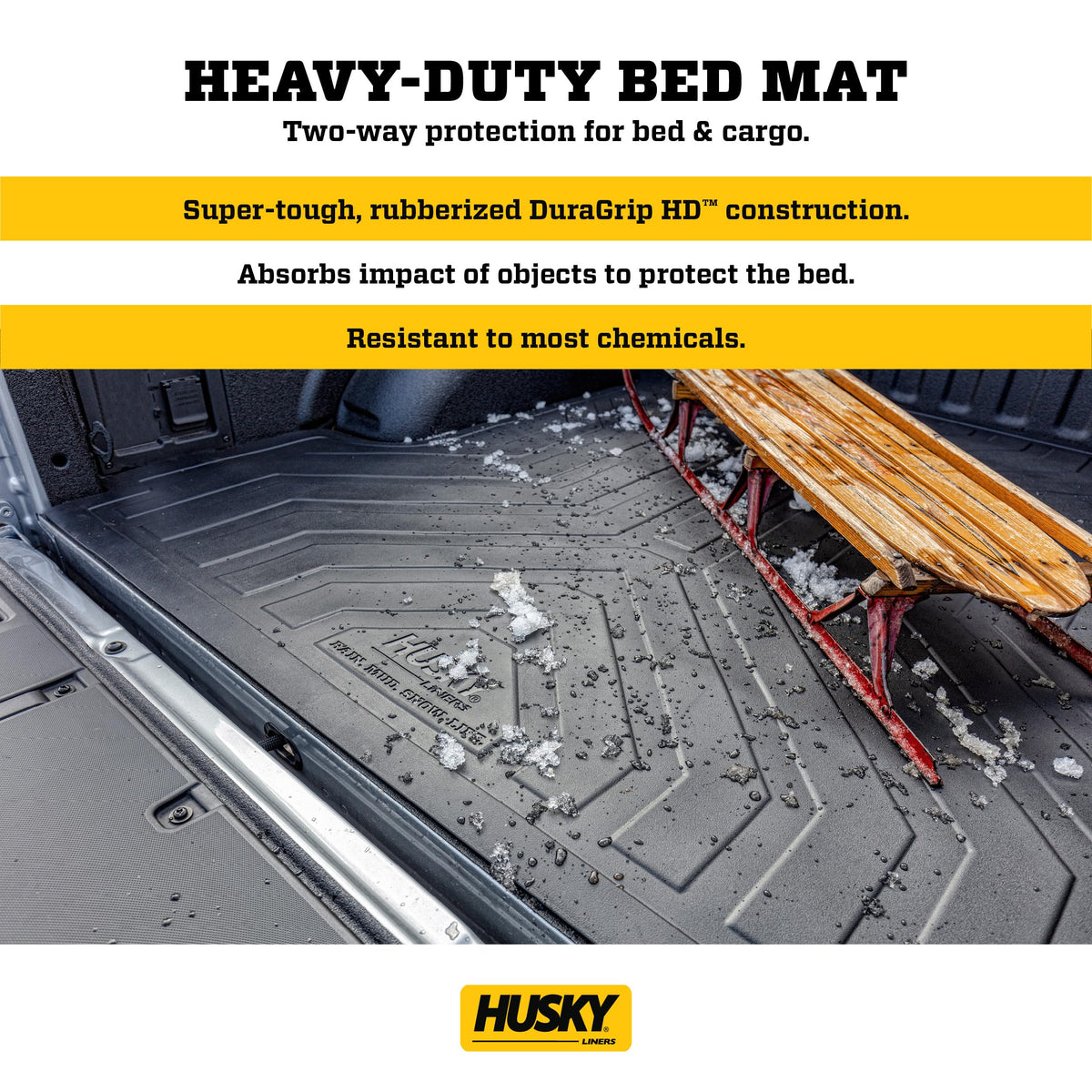 Husky Liners close-up of textured DuraGrip HD surface for superior traction