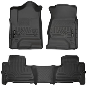 Husky Liners front-row overhead view showing precise fit and full coverage