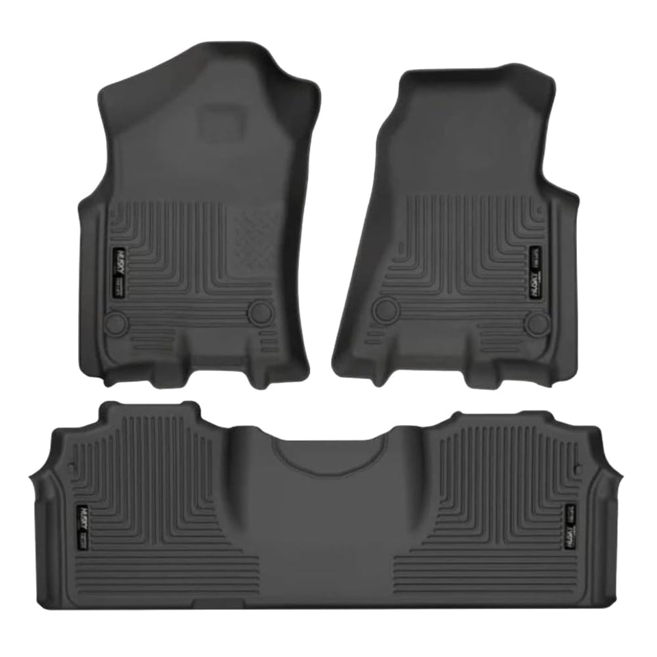 Husky Liners front row overhead view showing precise fit and full protection