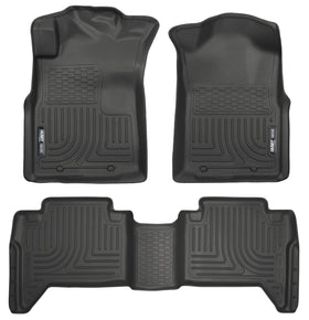 Husky Liners front-row liner overhead view showing full coverage and easy cleaning