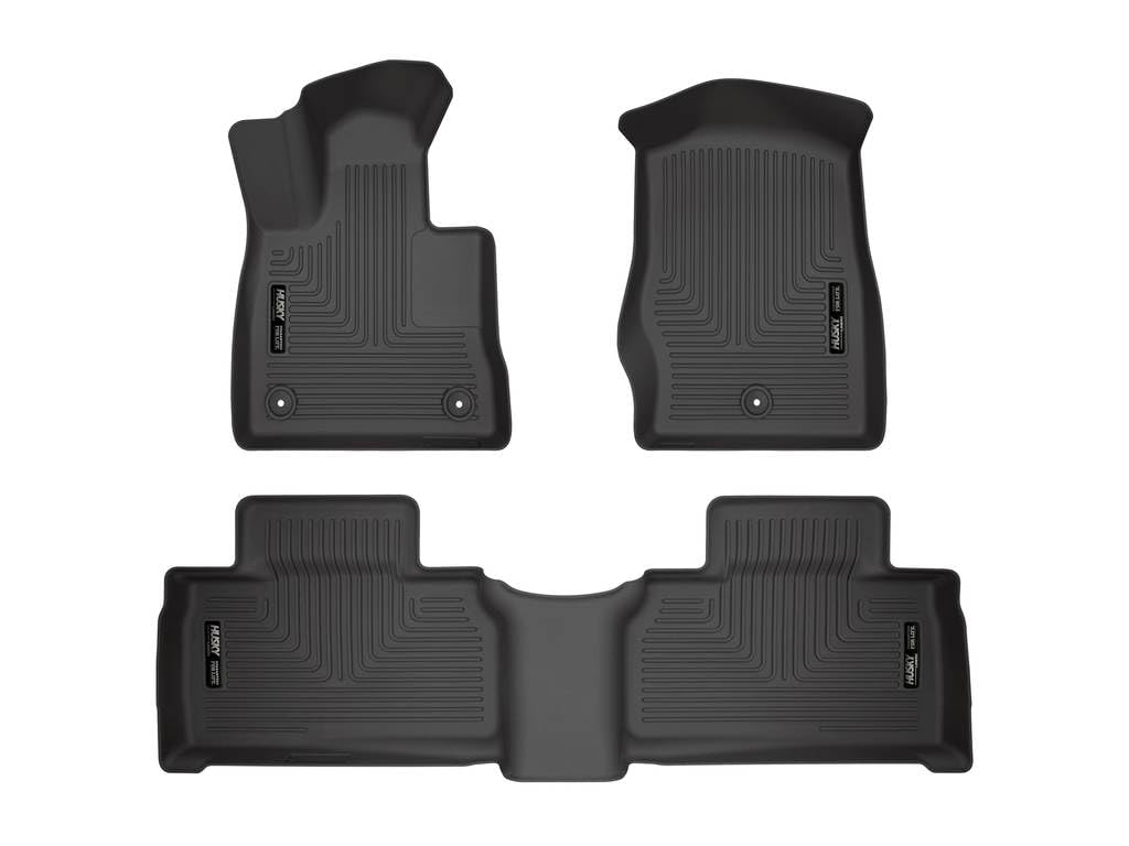 Husky Liners front row view showing full coverage and easy cleaning